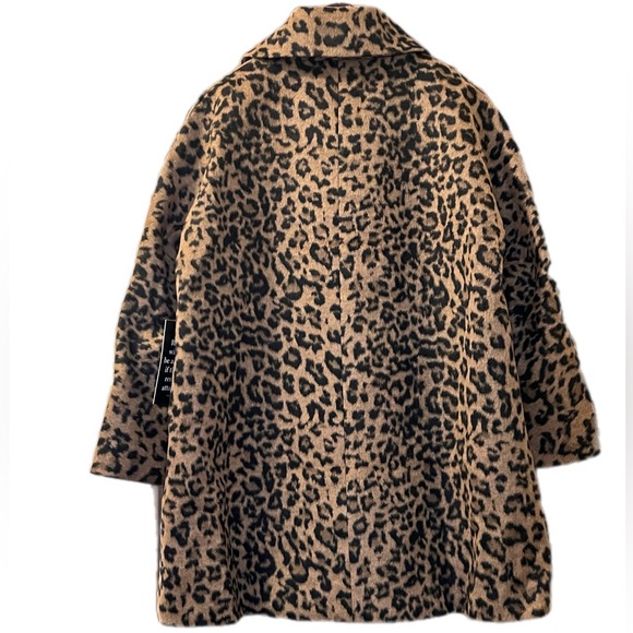 Tuckernuck Coat Leopard Brushed Wool Harley Peacoat Overcoat Sz L - Picture 3 of 15